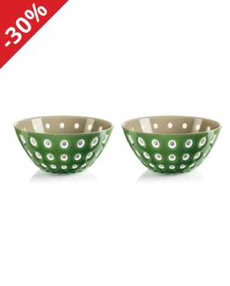 Set 2 boluri din acril, verde-gri, 12.5 cm, colectia Le Murrine - GUZZINI